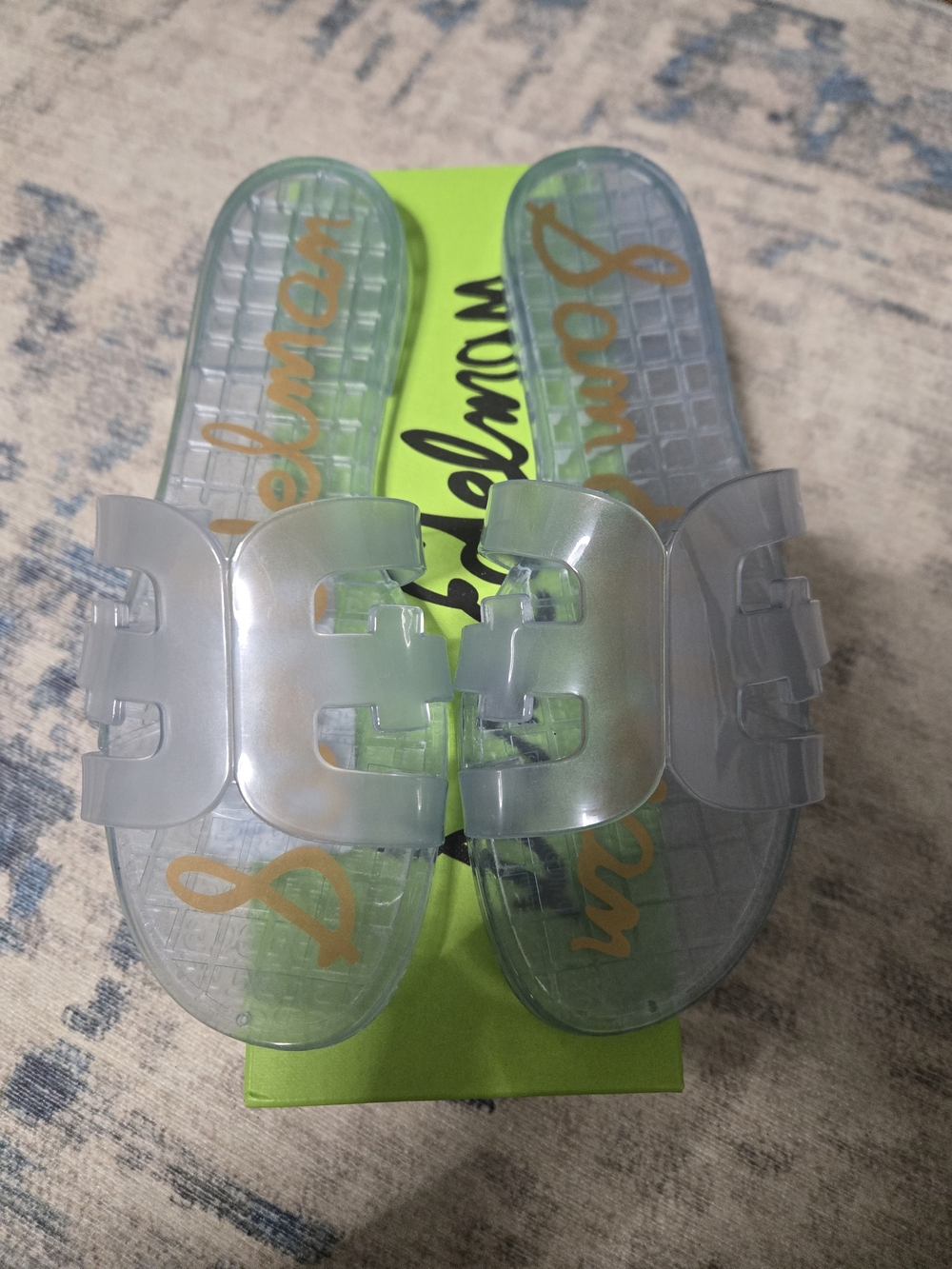 Sam Edelman Blue Clear Jelly Slide Sandals